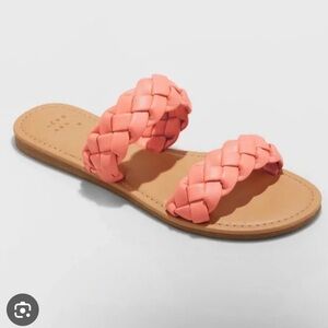 Coral Braided Double-Strap Slide Sandal - Women